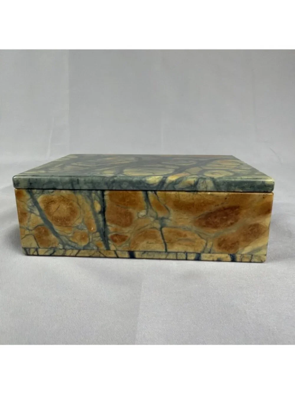 Marbel Stone Playing Card Box 2 Decks Case Trinket 4.5